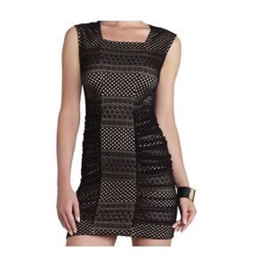 BCBGMAXAXRIA Black/Nude “Renee” Dress Sz S